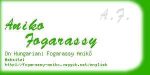 aniko fogarassy business card